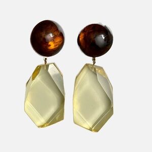 Geometry Resin Dangle Earrings Big Earrings Charm Statement Drop Long Earrings